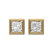 Men's Jewelry - VVS Lab Diamond Princess Cut Stud Earrings For Men | 14K Gold