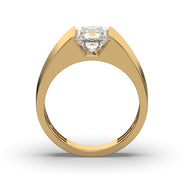 Men's Jewelry - Men's VVS Lab Diamond Princess Cut Solitaire Engagement Ring | Yellow Gold