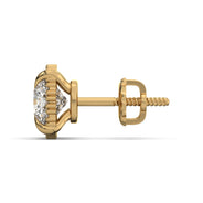 Men's Jewelry - VVS Lab Diamond Halo Stud Earrings For Men | 14K Gold