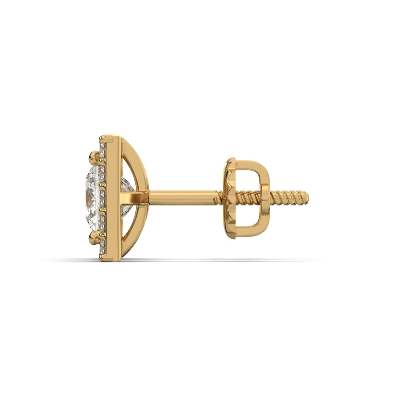 Men's Jewelry - VVS Lab Diamond Princess Stud Earrings For Men | 14K Gold