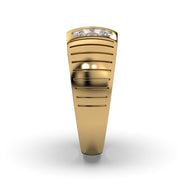 Men's Jewelry - Men's VVS Lab Diamond Oval Solitaire Engagement Ring |  Yellow Gold