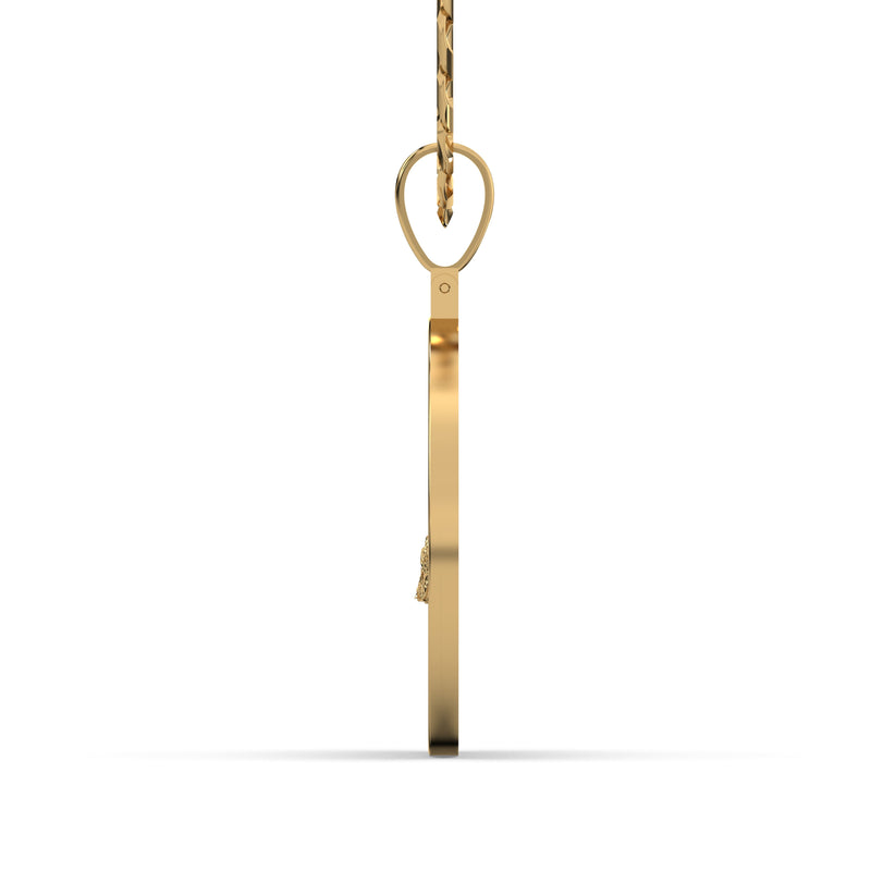 Men's VVS Lab Diamond Customizable Yellow Gold Last Supper Necklace Pendant