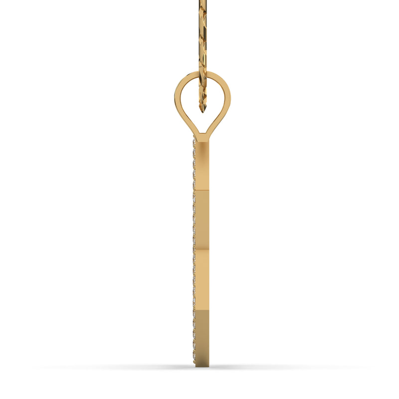 Men's VVS Lab Diamond Customizable Yellow Gold Star of David Necklace Pendant