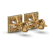 Men's Jewelry - VVS Lab Diamond Princess Stud Earrings For Men | 14K Gold