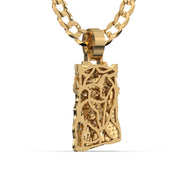 Men's Yellow Gold VVS Lab Grown Diamond Customizable Jesus Necklace Pendant