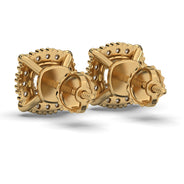 Men's Jewelry - VVS Lab Diamond Halo Stud Earrings For Men | 14K Gold