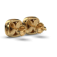 Men's VVS VVS Lab Diamond Gold Cluster Stud Earrings