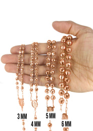 14K Rose Gold Rosary Chain