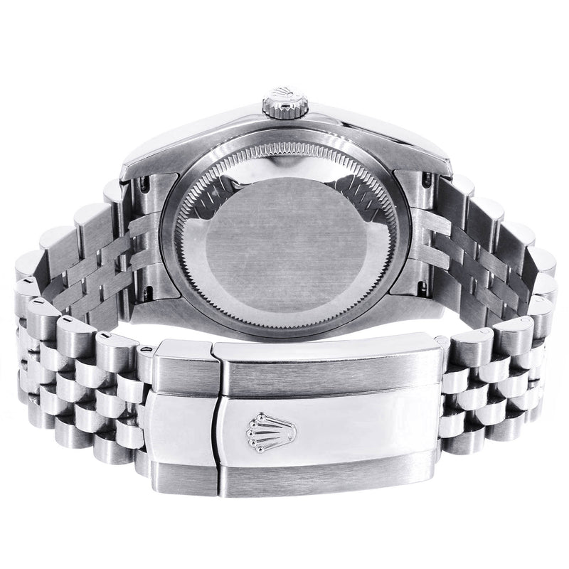 Rolex Datejust 41 Watch | 41 MM | Custom Silver Baguette Diamond Dial | Jubilee Band