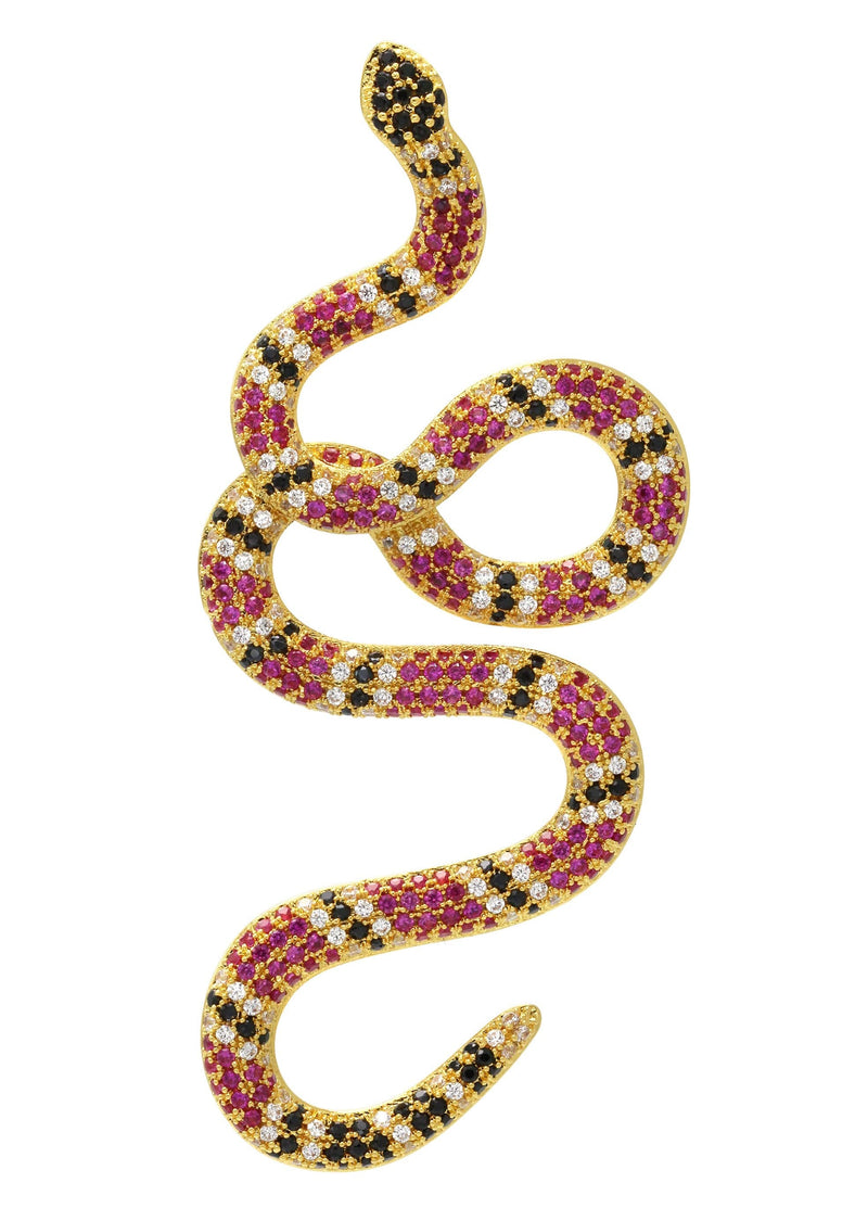 Gold Plated Twisted Snake Pendant | 10 Grams