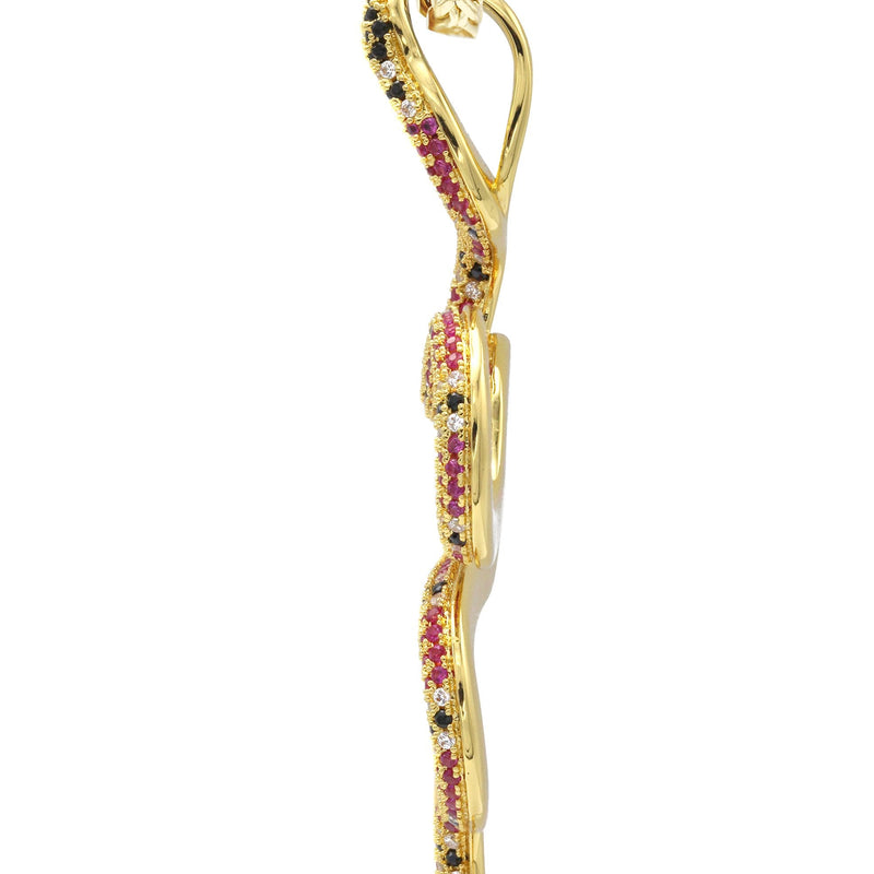 Gold Plated Franco Link Chain & Twisted Snake Pendant | Appx. 10 Grams