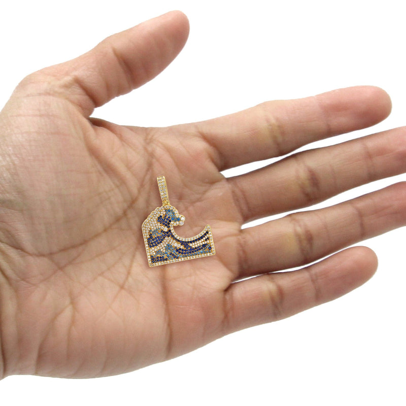 Gold Plated Wave Pendant | 11 Grams