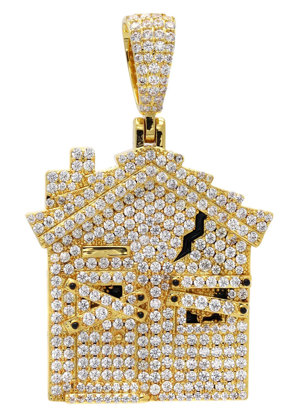 Gold Plated House Pendant | 18.7 Grams