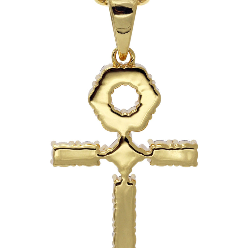 Gold Plated Rope Chain & Ankh Pendant | Appx. 10 Grams