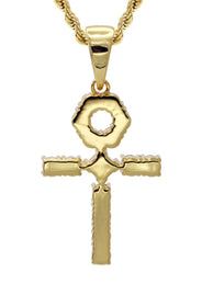 Gold Plated Rope Chain & Ankh Pendant | Appx. 10 Grams