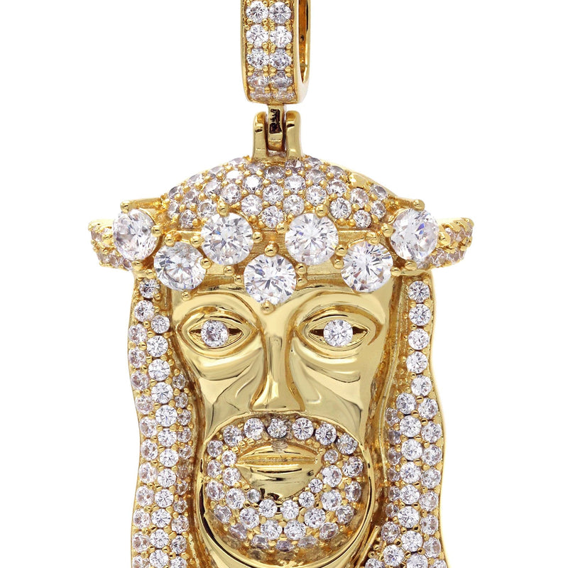 Gold Plated Jesus Head Pendant | 26.7 Grams