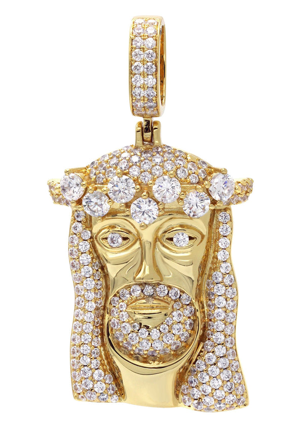 Gold Plated Jesus Head Pendant | 26.7 Grams