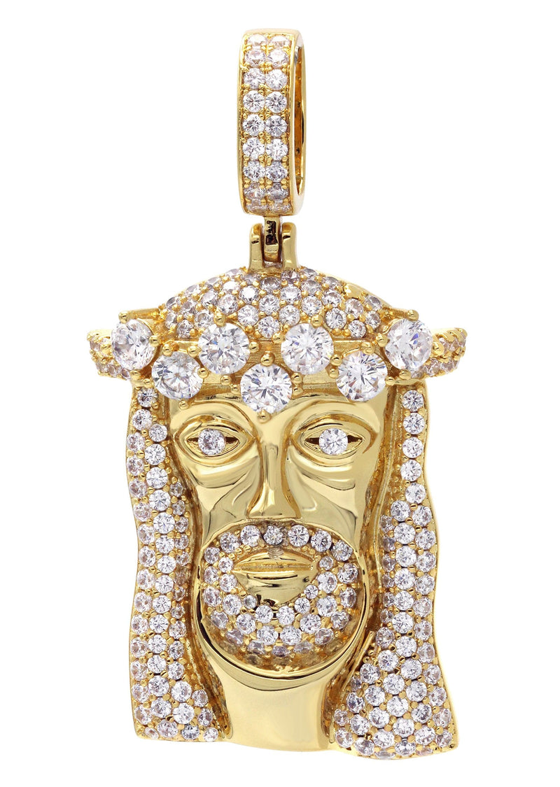 Gold Plated Jesus Head Pendant | 26.7 Grams