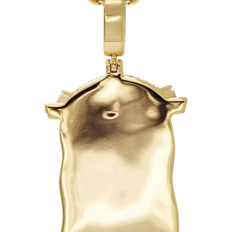 Gold Plated Rope Chain & Jesus Head Pendant | Appx. 26.7 Grams