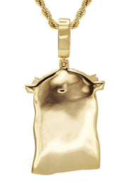 Gold Plated Rope Chain & Jesus Head Pendant | Appx. 26.7 Grams