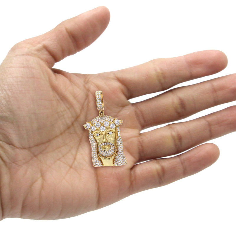 Gold Plated Jesus Head Pendant | 26.7 Grams