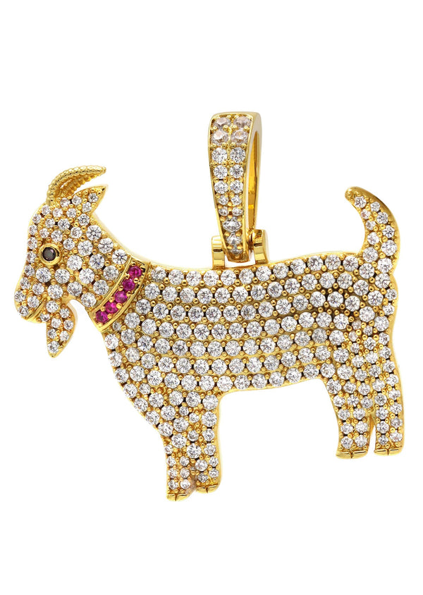 Gold Plated Goat Pendant | 14.5 Grams