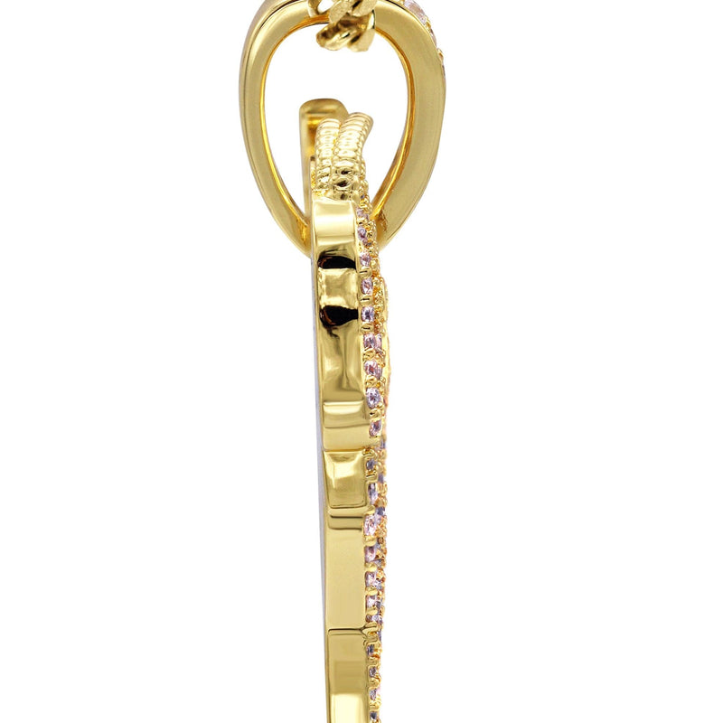 Gold Plated Cuban Link Chain & Goat Pendant | Appx. 14.5 Grams
