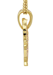 Gold Plated Cuban Link Chain & Goat Pendant | Appx. 14.5 Grams