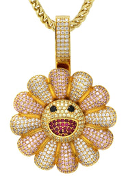 Gold Plated Franco Link Chain & Murakami Spinner Pendant | Appx. 30.8 Grams