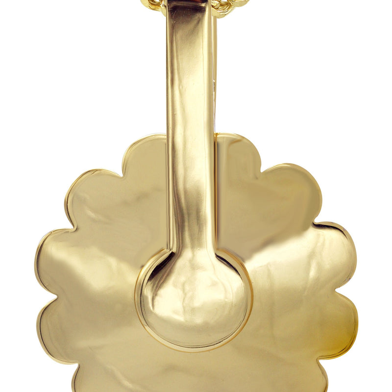 Gold Plated Franco Link Chain & Murakami Spinner Pendant | Appx. 30.8 Grams