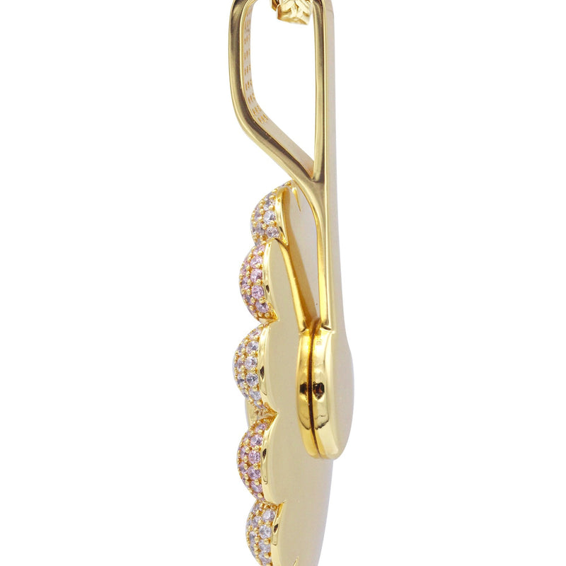 Gold Plated Franco Link Chain & Murakami Spinner Pendant | Appx. 30.8 Grams