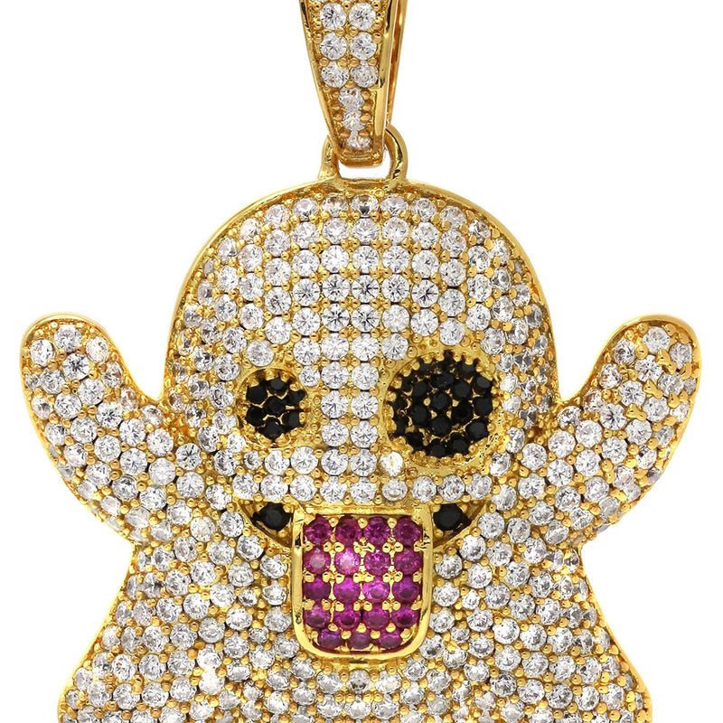 Gold Plated Ghost Emoji Pendant | 18.2 Grams