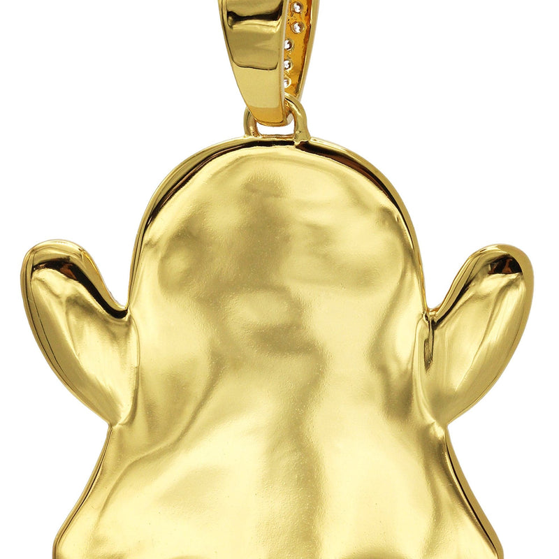 Gold Plated Ghost Emoji Pendant | 18.2 Grams