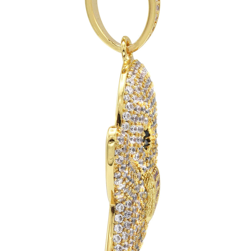 Gold Plated Ghost Emoji Pendant | 18.2 Grams