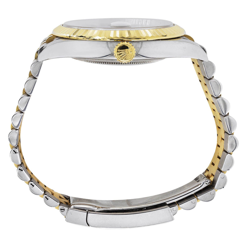 Rolex Datejust 41 Watch | 41 MM | 18K Yellow Gold & Stainless Steel | Custom Black Arabic Dial | Jubilee Band