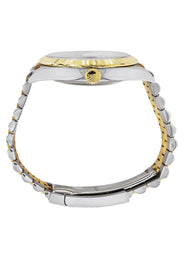 Rolex Datejust 41 Watch | 41 MM | 18K Yellow Gold & Stainless Steel | Custom Blue Arabic Dial | Jubilee Band