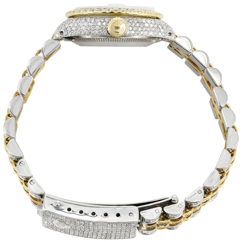 Womens Diamond Gold Rolex Watch | 26Mm | Royal Blue Dial | Jubilee Band