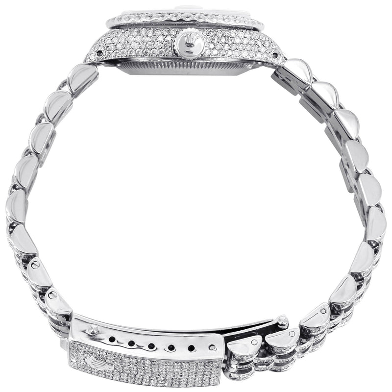 Womens Diamond Stainless Steel Rolex Watch | 26Mm | Light Blue Dial | Jubilee Band