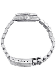 Womens Diamond Stainless Steel Rolex Watch | 26Mm | Light Blue Dial | Jubilee Band