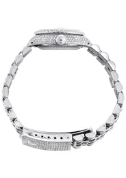 Womens Diamond Stainless Steel Rolex Watch | 26Mm | Diamond Roman Numeral Dial | Jubilee Band
