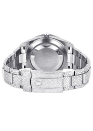 Womens Diamond Iced Out Rolex Datejust 41 | 25 Carats Of Diamonds | Abalone Mother of Pearl Dial | Two Row | Oyster Band