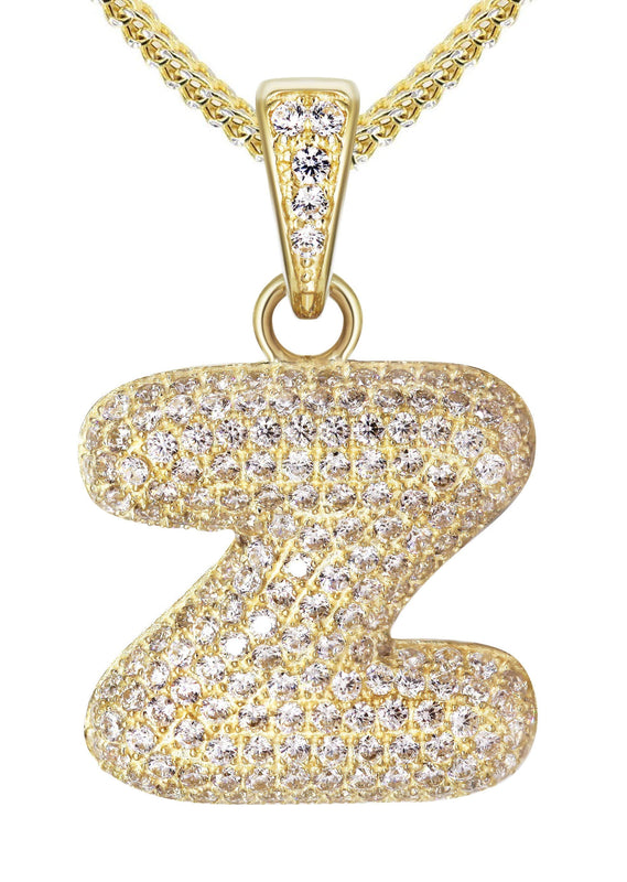 10K Yellow Gold Bubble Letter 