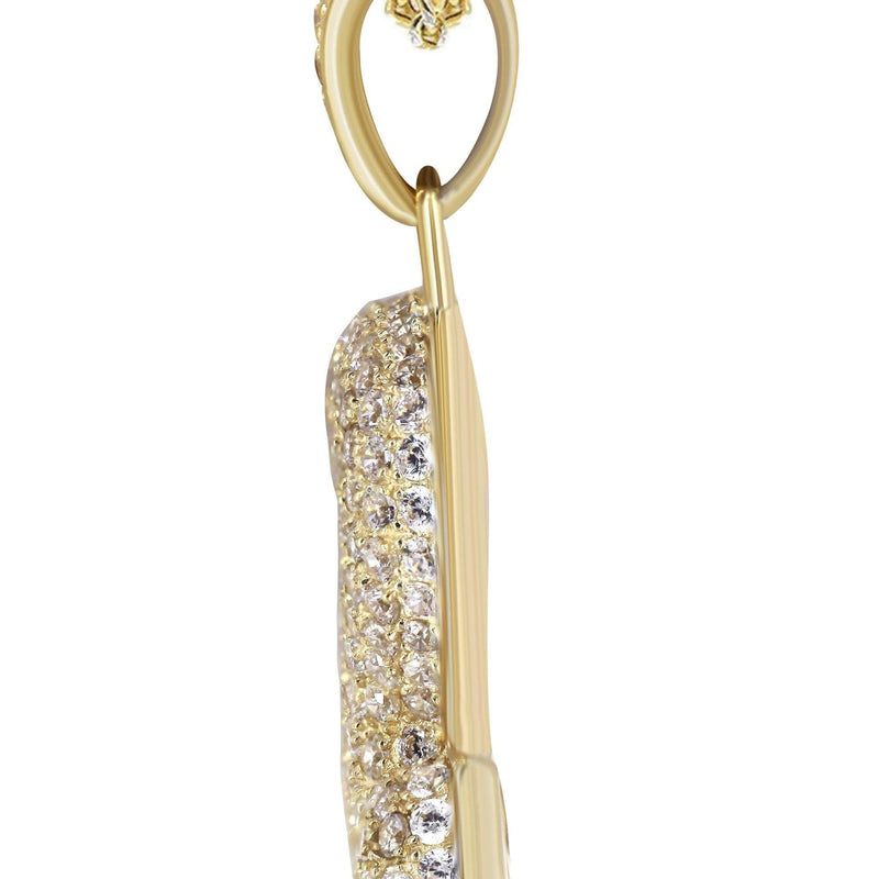 10K Yellow Gold Bubble Letter "Z" CZ Necklace | Appx. 15 Grams