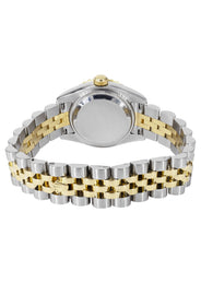 Womens Diamond Gold Hidden Clasp Rolex Watch | 1 Carat Bezel | 26Mm | Gold Dial | Jubilee Band | Model 179173