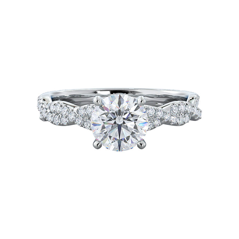 Zoe 2ct Round engagement ring setting