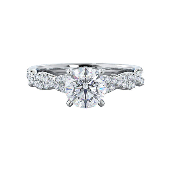 Zoe 2ct Round engagement ring setting