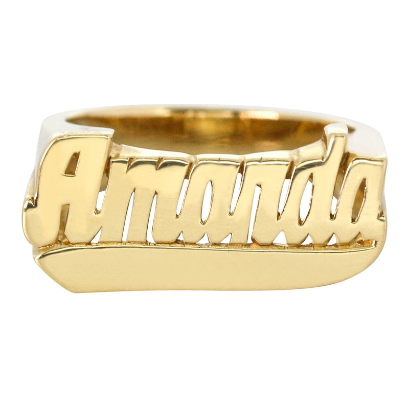 14K Script Gold Name Ring | Appx. 3.8 Grams