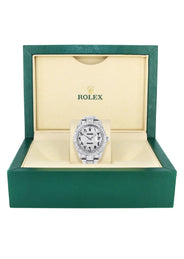 Diamond Iced Out Rolex Datejust 41 | 25 Carats Of Diamonds | Custom Arabic Diamond Dial | Two Row | Oyster Band