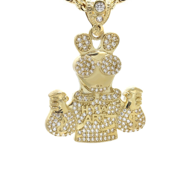 10K Yellow Gold Ace Of Spades Necklace | Appx. 18 Grams