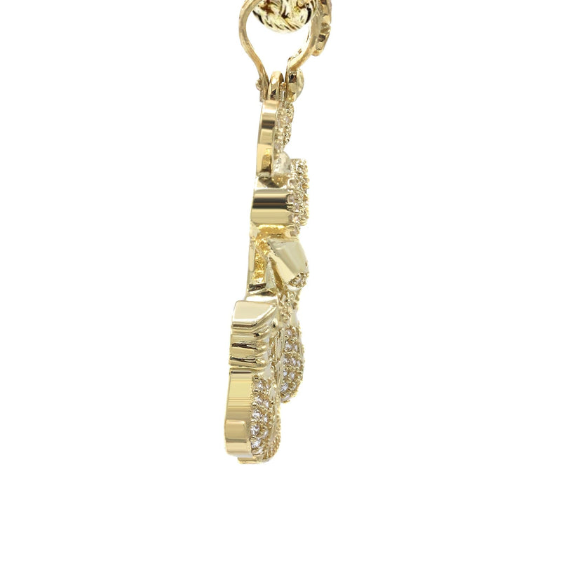 10K Yellow Gold Ace Of Spades Necklace | Appx. 18 Grams